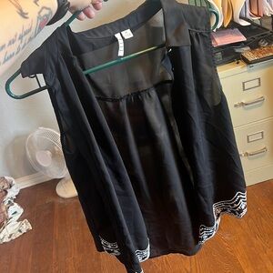 Black tank dress shirt